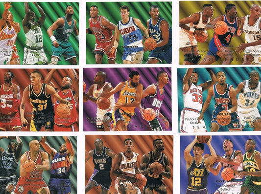 9 Card Lot 1995 Fleer Team Leaders Set 1-9