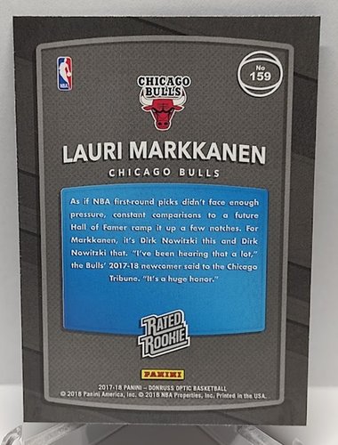 2017-18 Panini Donruss Optic RC Lauri Markkanen #159