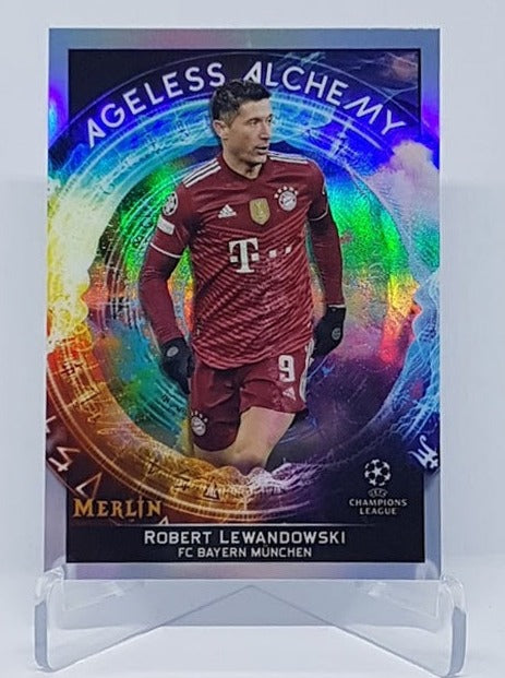 2022 Topps Merlin UCL Ageless Alchemy Robert Lewandowski Bayern München