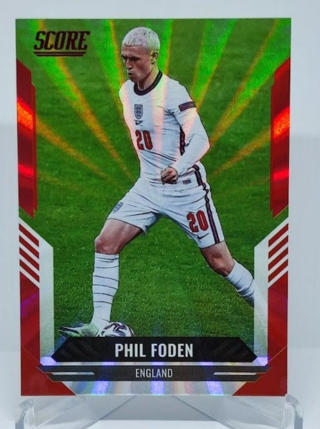 2021-22 Panini Score FIFA Red Laser Phil Foden England #72
