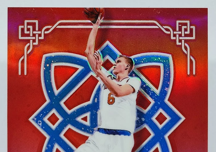 2016-17 Panini Excalibur Crusade Red Prizm Kristaps Porzingis Knicks 98/99 #105