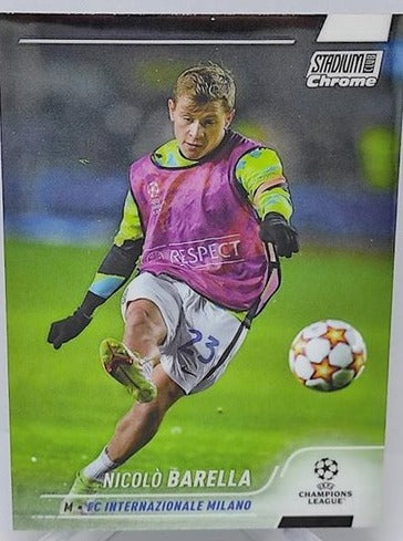 2021-22 Topps UCL Stadium Club Nicolo Barella Milano #23