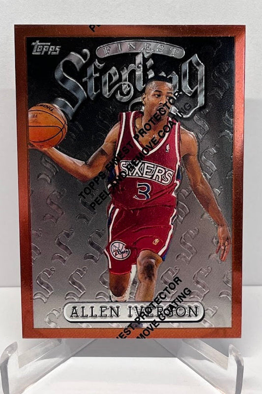 1997 Topps Finest Sterling Allen Iverson Philadelphia 76ers #240