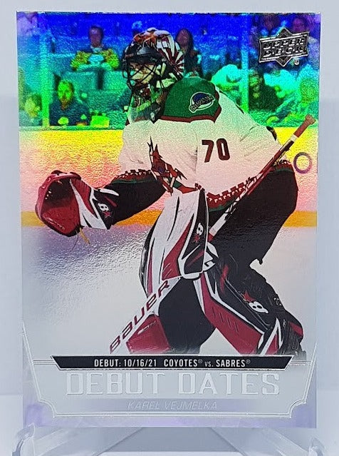 2022-23 Upper Deck Debut Dates Karel Vejmelka Coyotes