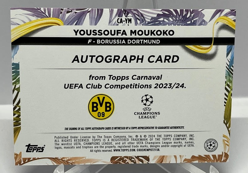 2023-24 Topps Carnaval UEFA AU Youssoufa Moukoko Borussia Dortmund