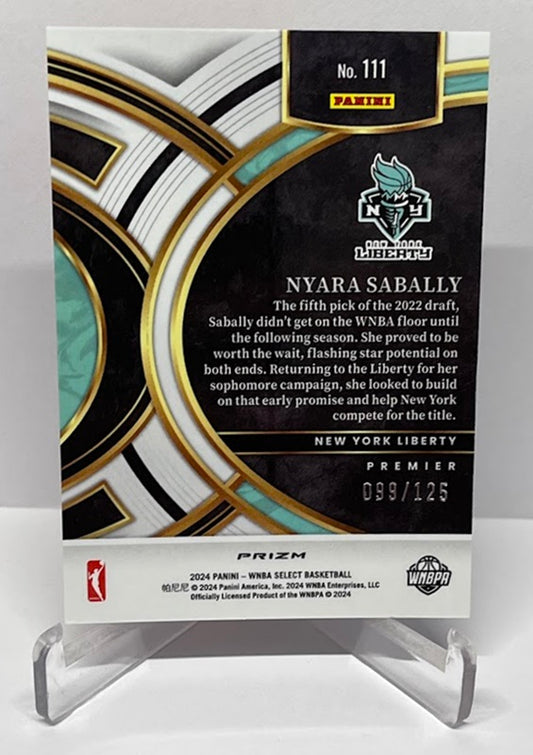 2024 Panini Select WNBA Orange Prizm Nyara Sabally Liberty 099/125 #111