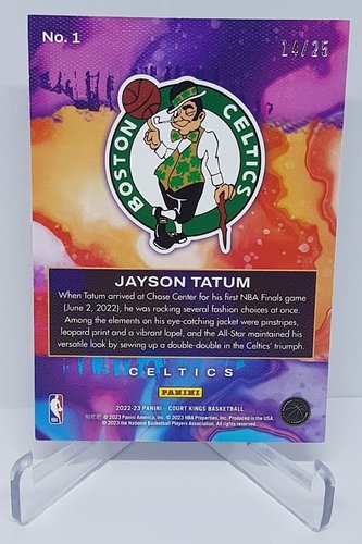2022-23 Panini Court Kings Dressed to Impress Jayson Tatum Celtics 14/25