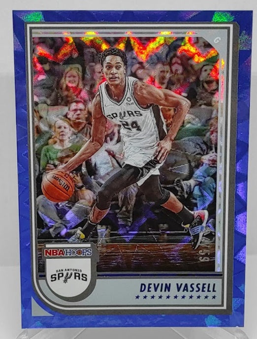 2022-23 Panini Hoops Blue Explosion Devin Vassell Spurs 14/59 #152