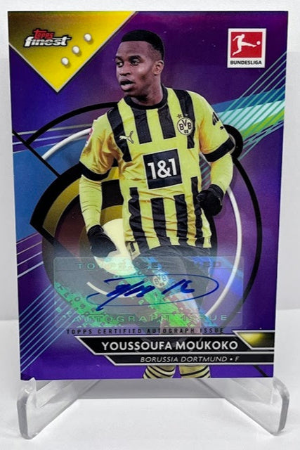 2022-23 Topps Finest Bundesliga AU Youssoufa Moukoko Dortmund 89/99 #39 A