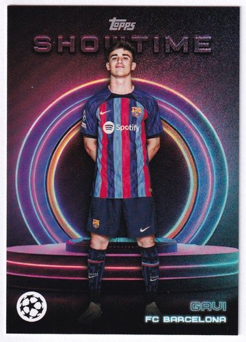2022-23 Topps Showtime Champions League Gavi Barcelona