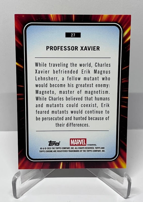 2025 Topps Chrome Marvel Yellow Lava Professor Xavier #27 *7