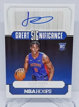 2022-23 Panini Hoops Great Significance RC Jalen Duren Pistons