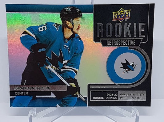 2022-23 Upper Deck Rookie Retrospective Jonathan Dahlen Sharks