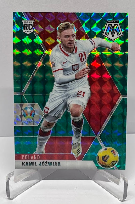 2021 Panini Mosaic UEFA EURO Green Prizm RC Kamil Jozwiak Polska #67