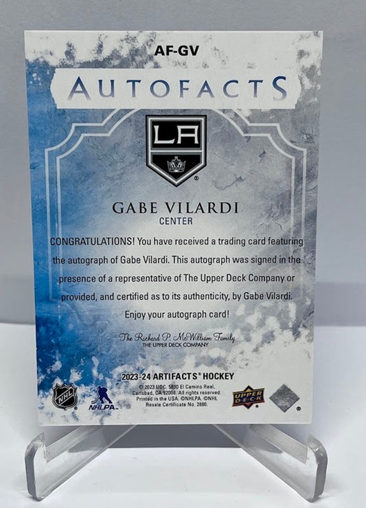 2023-24 Upper Deck Artifacts Autofacts Gabe Vilardi LA Kings