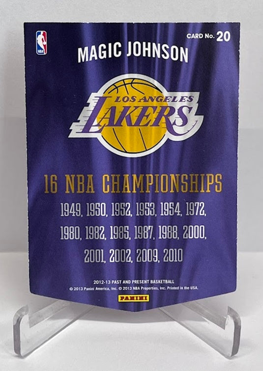 2012-13 Panini Past & Present Winning Touch Banners Magic Johnson Lakers #20