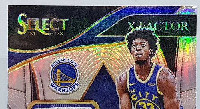 2021-22 Panini Select X-Factor Auto Jersey James Wiseman Warriors 64/99