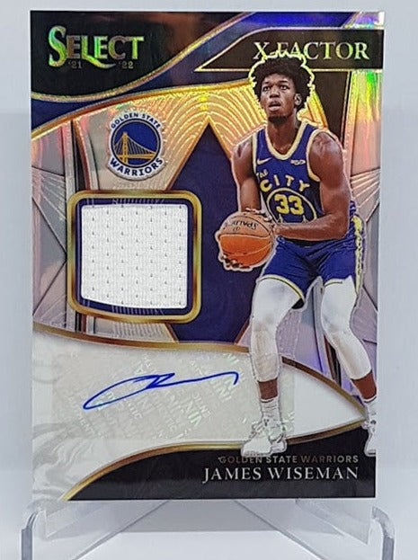 2021-22 Panini Select X-Factor Auto Jersey James Wiseman Warriors 64/99