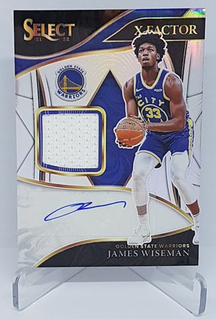 2021-22 Panini Select X-Factor Auto Jersey James Wiseman Warriors 64/99