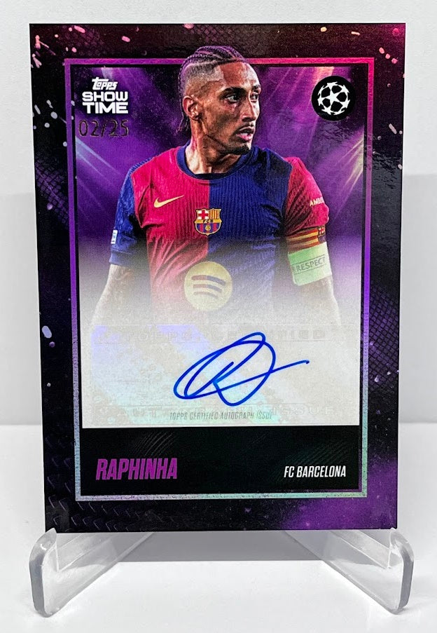 2024-25 Topps UCC Showtime Autograph Raphinha FC Barcelona 02/25 *5