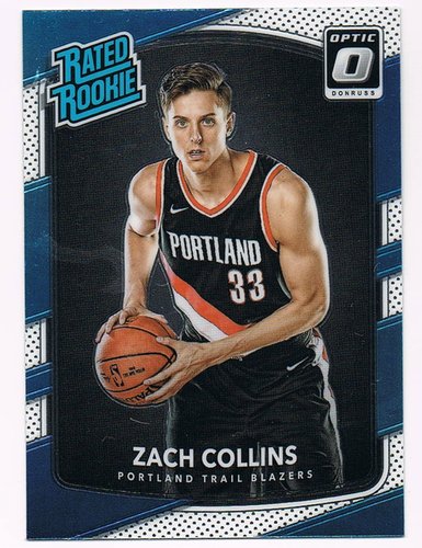 2017-18 Panini Donruss Optic RC Zach Collins Trail Blazers #191