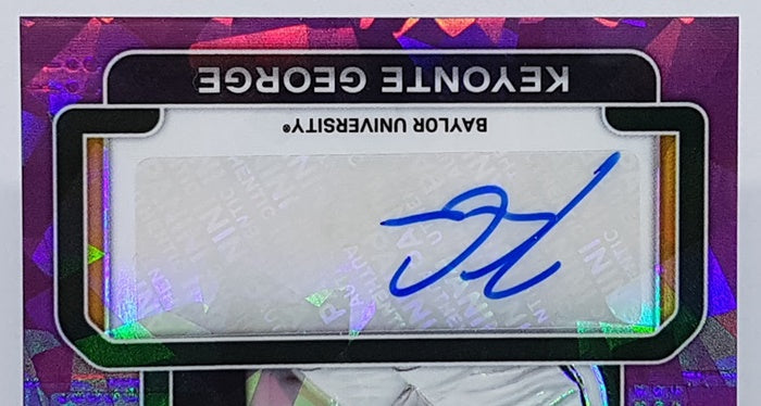 2022 Panini Prizm Draft Picks Purple Cracked Ice Keyonte George 12/99
