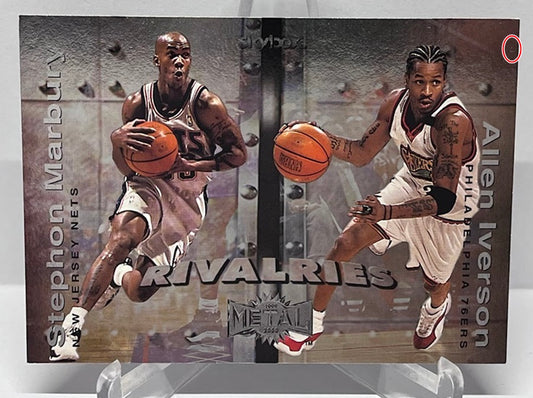 1999-00 Fleer Metal Rivalries Allen Iverson Stephon Marbury #1