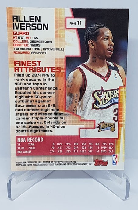 2000 Topps Finest Allen Iverson Philadelphia 76ers