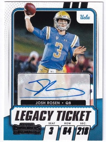 2021 Panini Contenders Legacy Ticket AU Josh Rosen UCLA