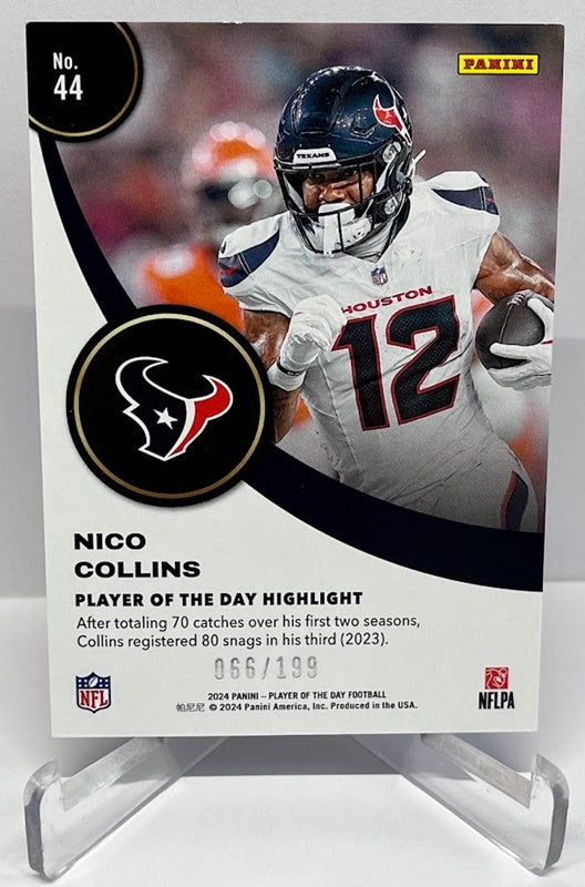 2024 Panini Player of the Day Nico Collins Houston Texans 066/199 #44