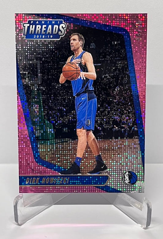 2018-19 Panini Threads Pink Dazzle Dirk Nowitzki Mavericks 44/75 #54
