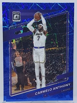 2021-22  Panini Donruss Optic Blue Velocity Carmelo Anthony Lakers #109