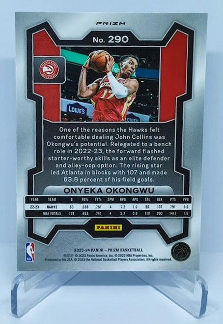 2023-24 Panini Prizm Silver Prizm Onyeka Okongwu Hawks #290