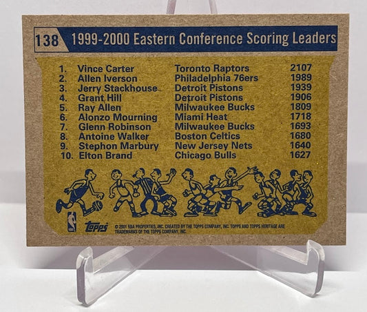 2001 Topps Heritage Scoring Leaders Iverson Carter Stackhouse #138