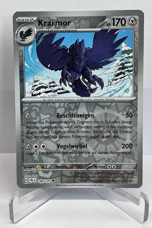 Pokemon Entwicklungen in Paldea Krarmor 148/193 Reverse Holo Deutsch #99