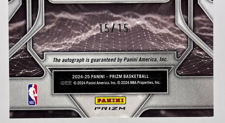 2024-25 Panini Prizm Prizmatrix AU David Robinson Spurs 15/15