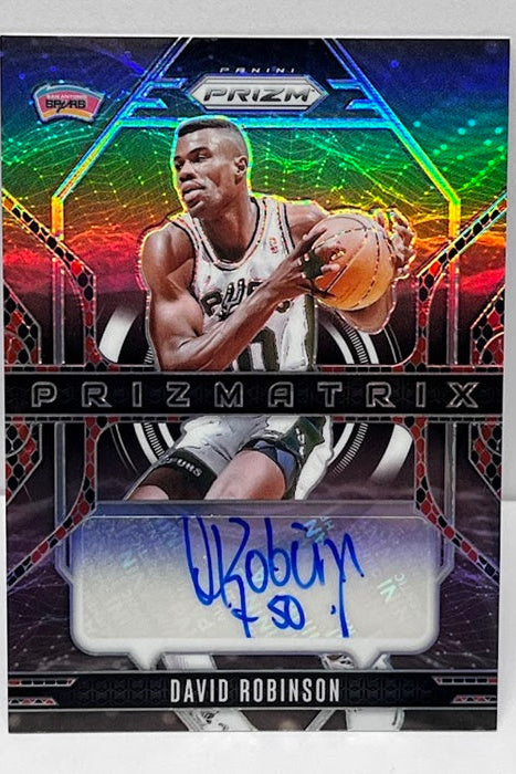 2024-25 Panini Prizm Prizmatrix AU David Robinson Spurs 15/15