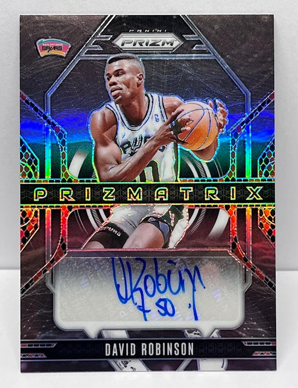 2024-25 Panini Prizm Prizmatrix AU David Robinson Spurs 15/15