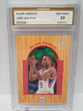 1996 Upper Deck RC Allen Iverson 76ers #14 GEM Mint 10