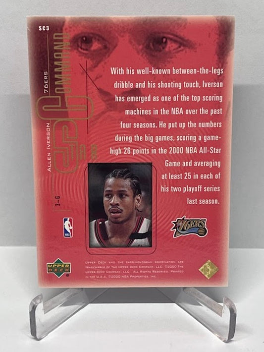 2000 Upper Deck Pros & Prospects Star Command Allen Iverson 76ers #3
