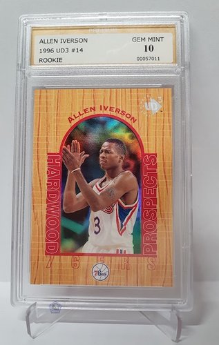 1996 Upper Deck RC Allen Iverson 76ers #14 GEM Mint 10