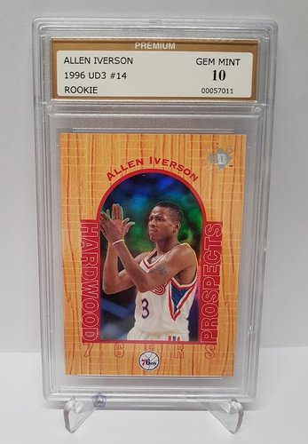 1996 Upper Deck RC Allen Iverson 76ers #14 GEM Mint 10