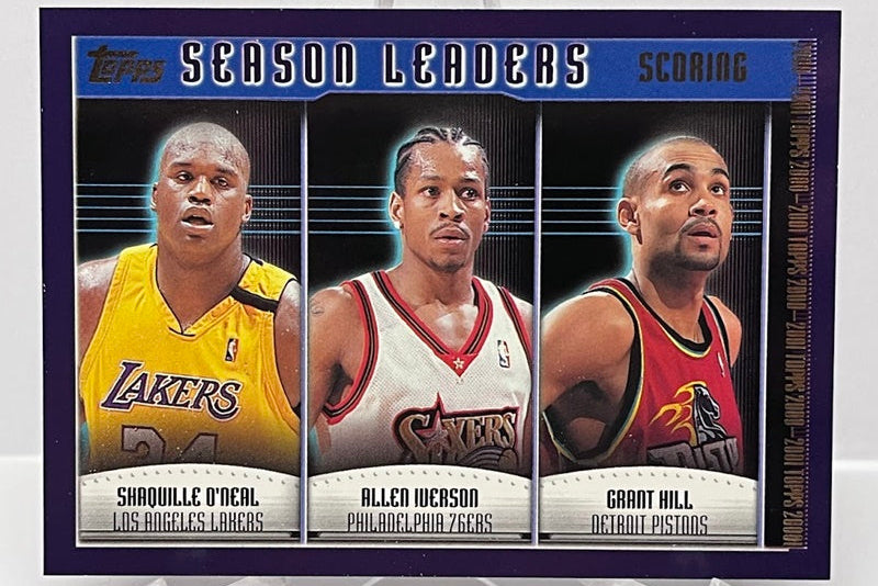 2000-01 Topps Season Leaders O'Neal Iverson Hill #150