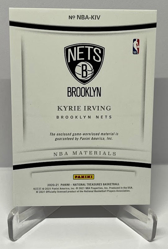 2020-21 Panini National Treasures NBA Materials Kyrie Irving Nets 05/25