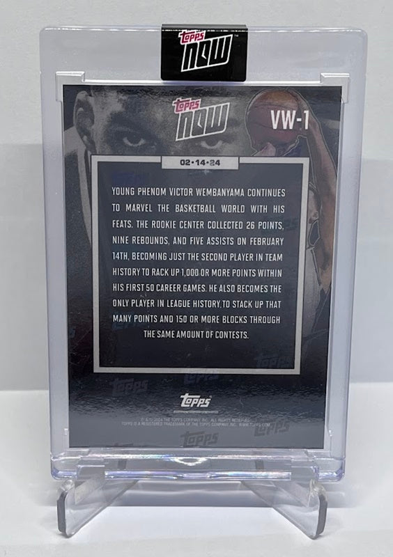 2023-24 Topps Now 1000th Point RC Victor Wembanyama VW-1