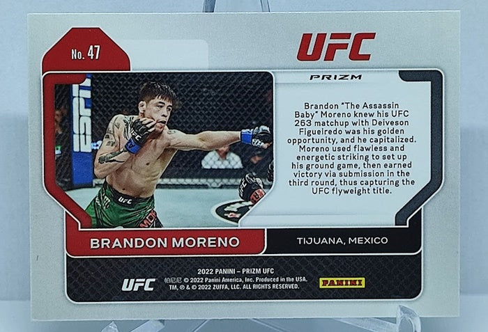 2022 Panini Prizm UFC Green Prizm Brandon Moreno #47