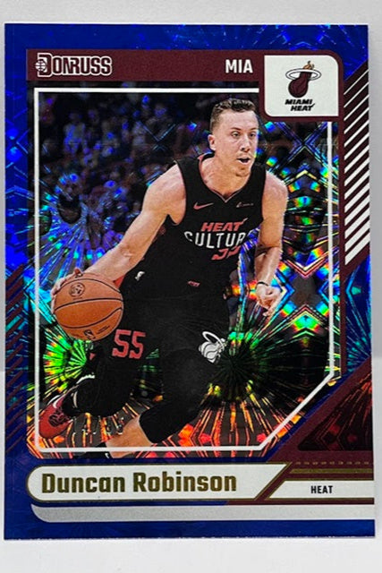 2024-25 Panini Donruss Blue Fireworks Duncan Robinson Miami 14/85 #196 *6
