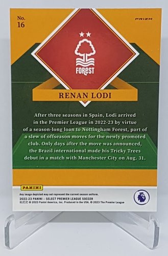 2022-23 Panini Select Premier League Select Stars Prizm Renan Lodi Nottingham