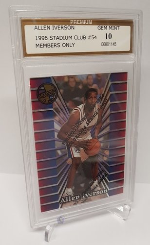 1996 Topps Stadium Club RC Allen Iverson 76ers #54 GEM Mint 10