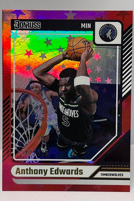 2024-25 Panini Donruss Red Stars Anthony Edwards Timberwolves 041/125 #165 *6
